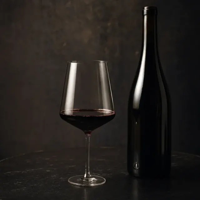 Illustrative dark ruby Loire Malbec wine