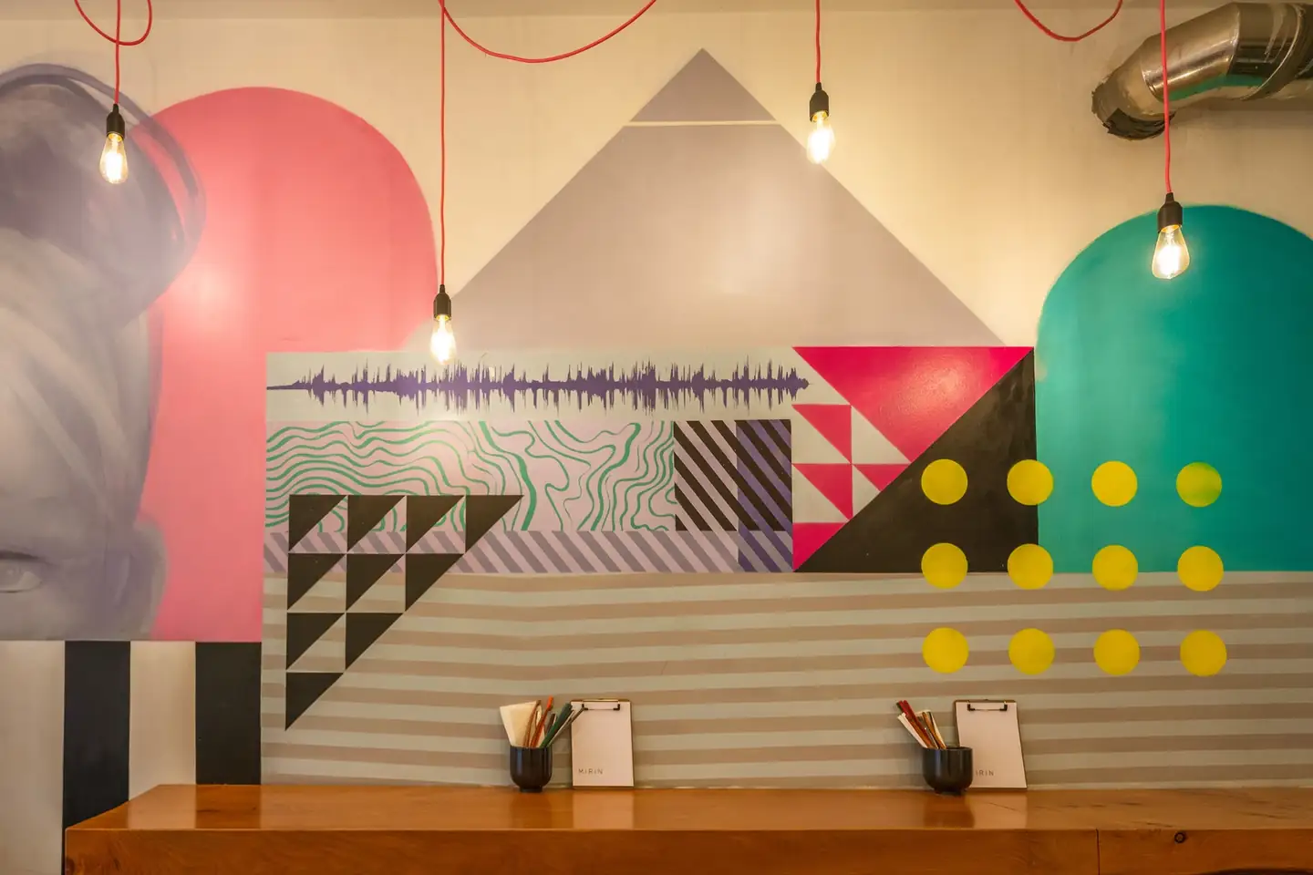 The colourful dining room at Mirin