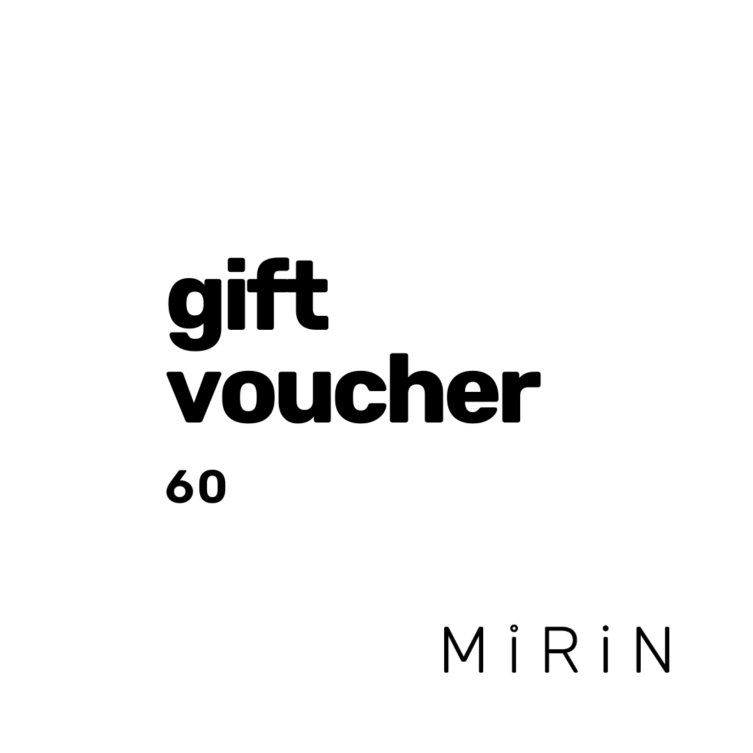 Mirin £60 gift voucher artwork
